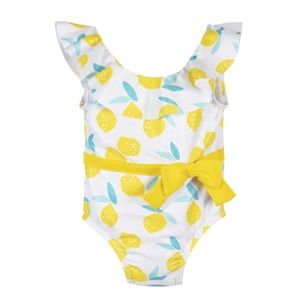 Baby & Toddler Girls Lemon Squeeze One-Piece Swimsuit With Ruffle